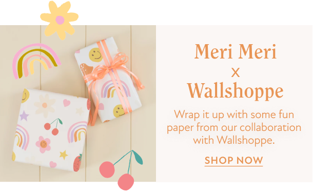 party table setup, supplies, favor bags, garlands