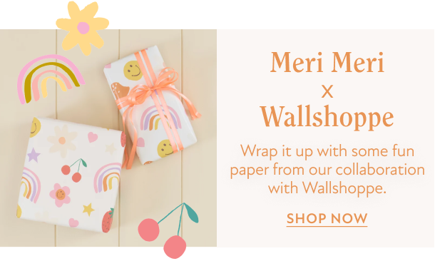 party table setup, supplies, favor bags, garlands