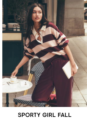 sporty girl fall