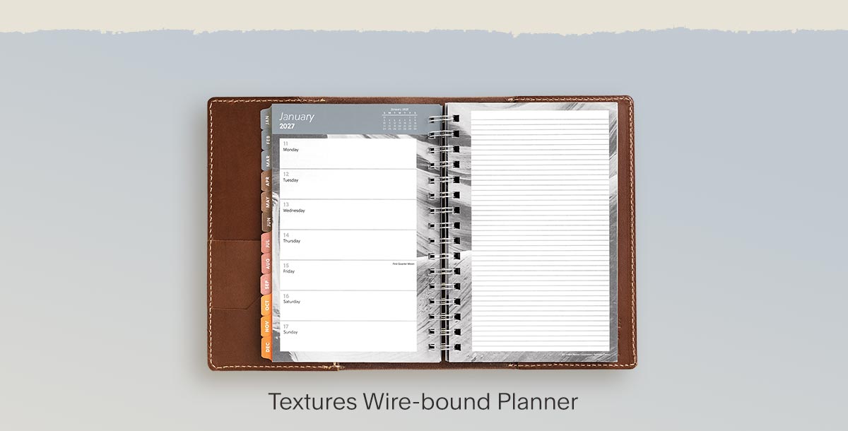 Textures Wire-bound Planner.