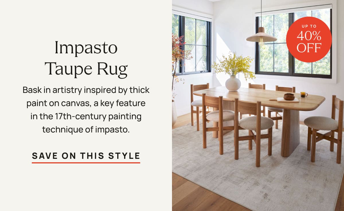 Impasto Taupe Rug | Save On This Style