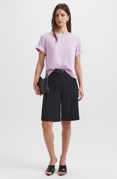 Sadie Silk Short Sleeve Tee