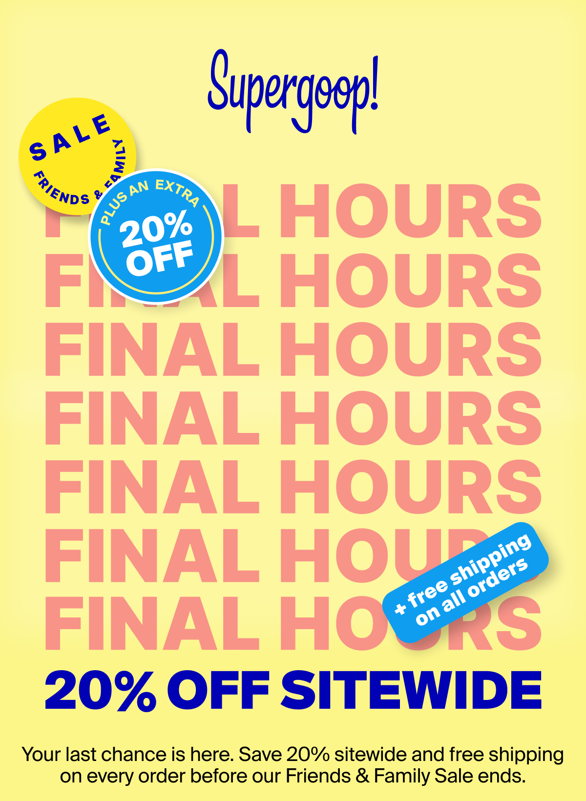 20% Off Sitewide Ends Tonight