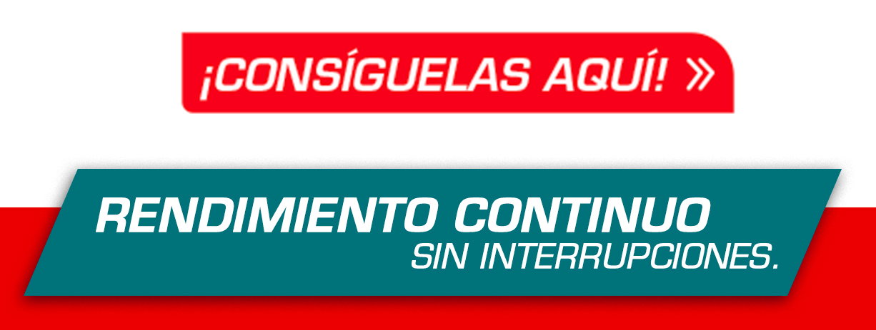 Red call-to-action button reading 'Get them here!' above a teal banner stating 'Continuous performance without interruptions'.