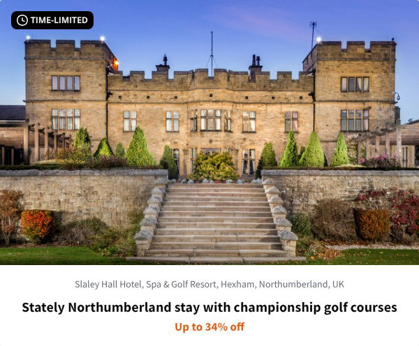 Stately Northumberland stay with championship golf courses
