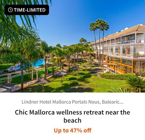 Chic Mallorca wellness retreat near the beach
