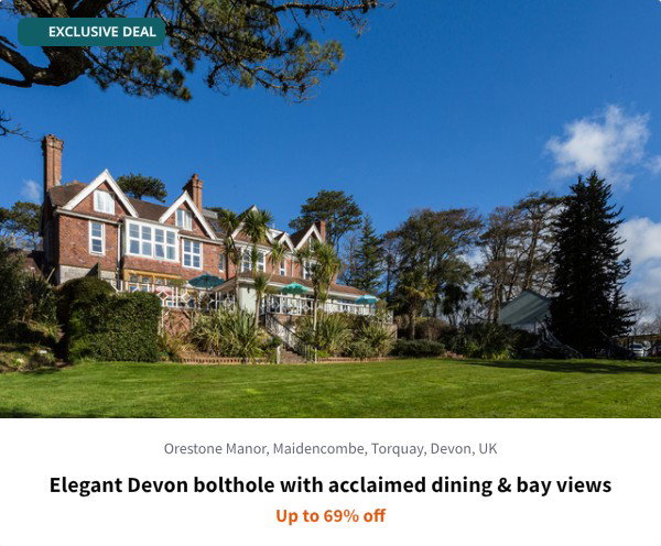 Elegant Devon bolthole with acclaimed dining & bay views