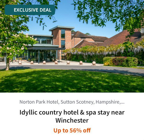 Idyllic country hotel &amp; spa stay near Winchester