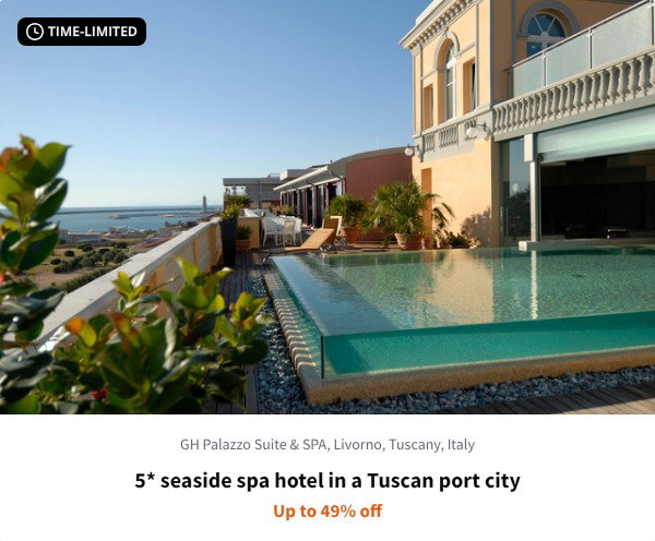 5* seaside spa hotel in a Tuscan port city