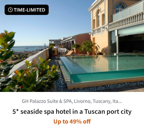 5* seaside spa hotel in a Tuscan port city
