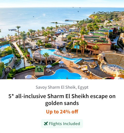 5* all-inclusive Sharm El Sheikh escape on golden sands