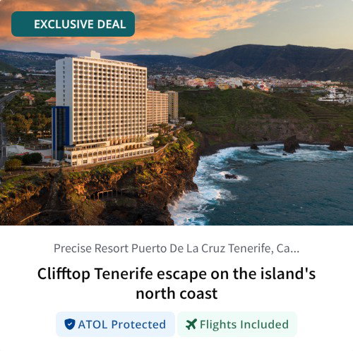 Clifftop Tenerife escape on the island's north coast
