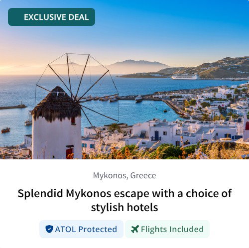 Splendid Mykonos escape with a choice of stylish hotels