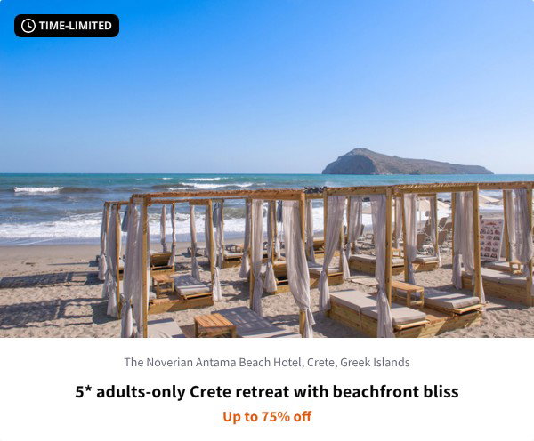 5* adults-only Crete retreat with beachfront bliss