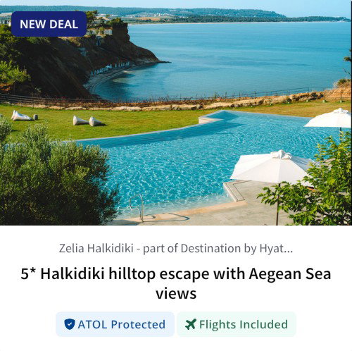 5* Halkidiki hilltop escape with Aegean Sea views