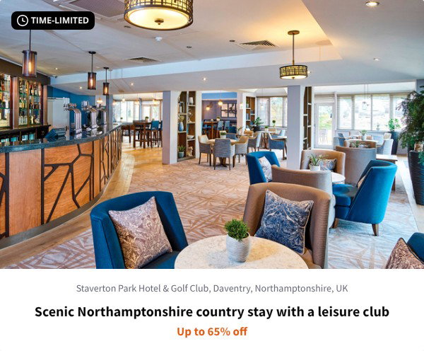 Scenic Northamptonshire country stay with a leisure club