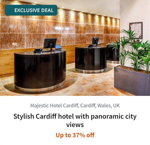 Stylish Cardiff hotel with panoramic city views