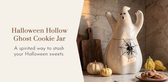 Halloween Hollow Ghost Cookie Jar