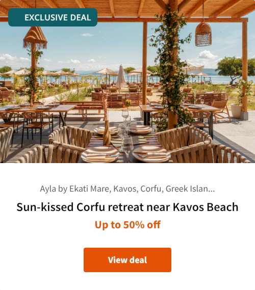 Sun-kissed Corfu retreat near Kavos Beach