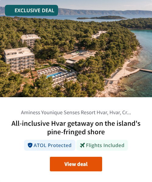 All-inclusive Hvar getaway on the island's pine-fringed shore