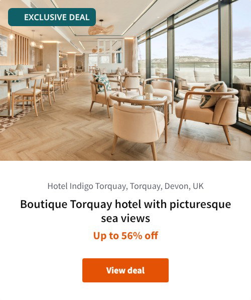 Boutique Torquay hotel with picturesque sea views