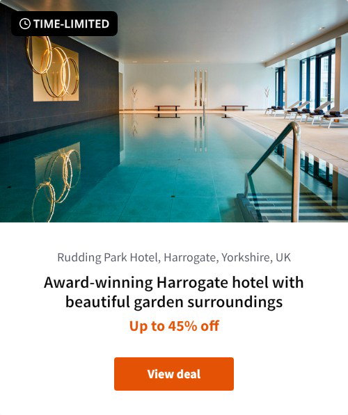 Award-winning Harrogate hotel with beautiful garden surroundings