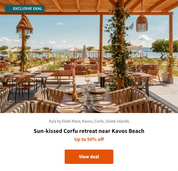 Sun-kissed Corfu retreat near Kavos Beach