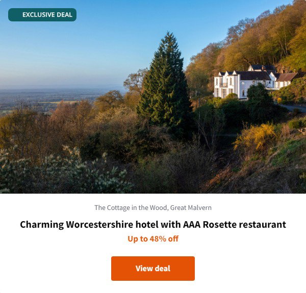 Charming Worcestershire hotel with AAA Rosette restaurant