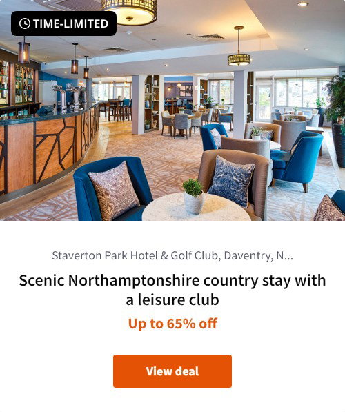 Scenic Northamptonshire country stay with a leisure club