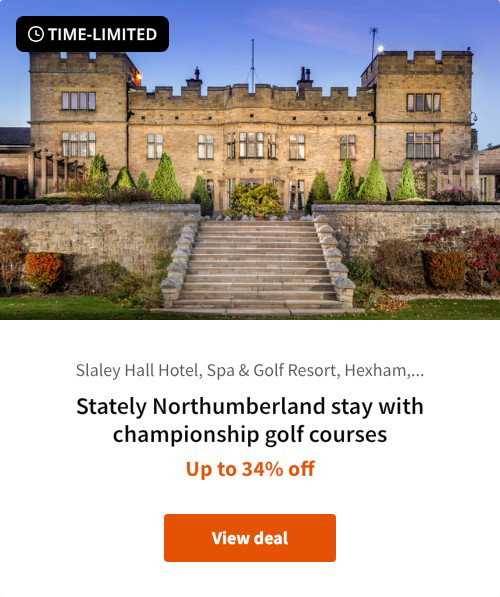 Stately Northumberland stay with championship golf courses