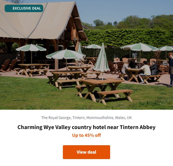 Charming Wye Valley country hotel near Tintern Abbey