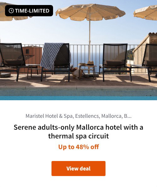 Serene adults-only Mallorca hotel with a thermal spa circuit