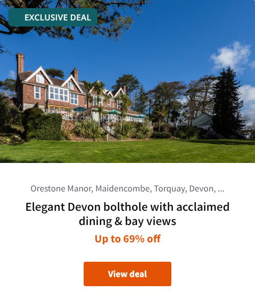 Elegant Devon bolthole with acclaimed dining &amp; bay views