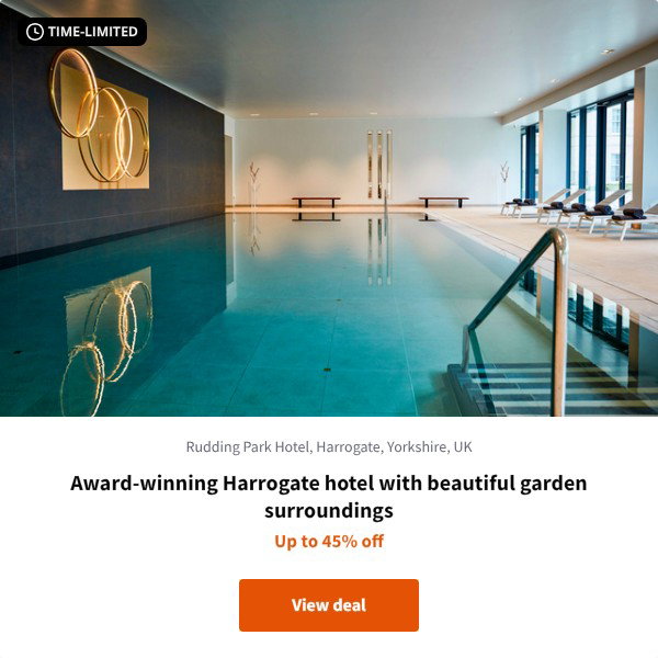 Award-winning Harrogate hotel with beautiful garden surroundings