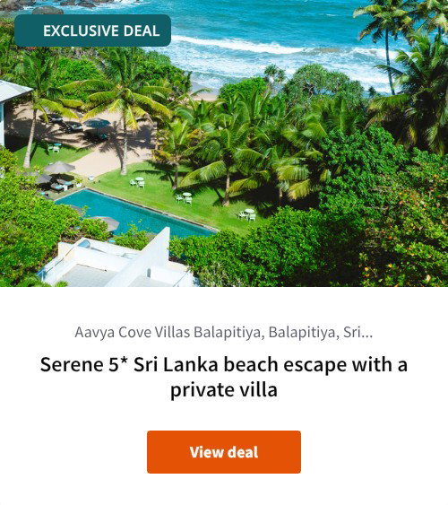 Serene 5* Sri Lanka beach escape with a private villa