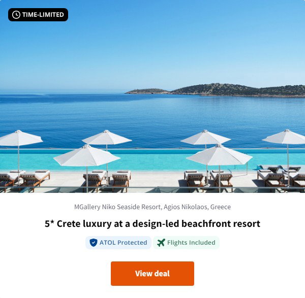 5* Crete luxury at a design-led beachfront resort