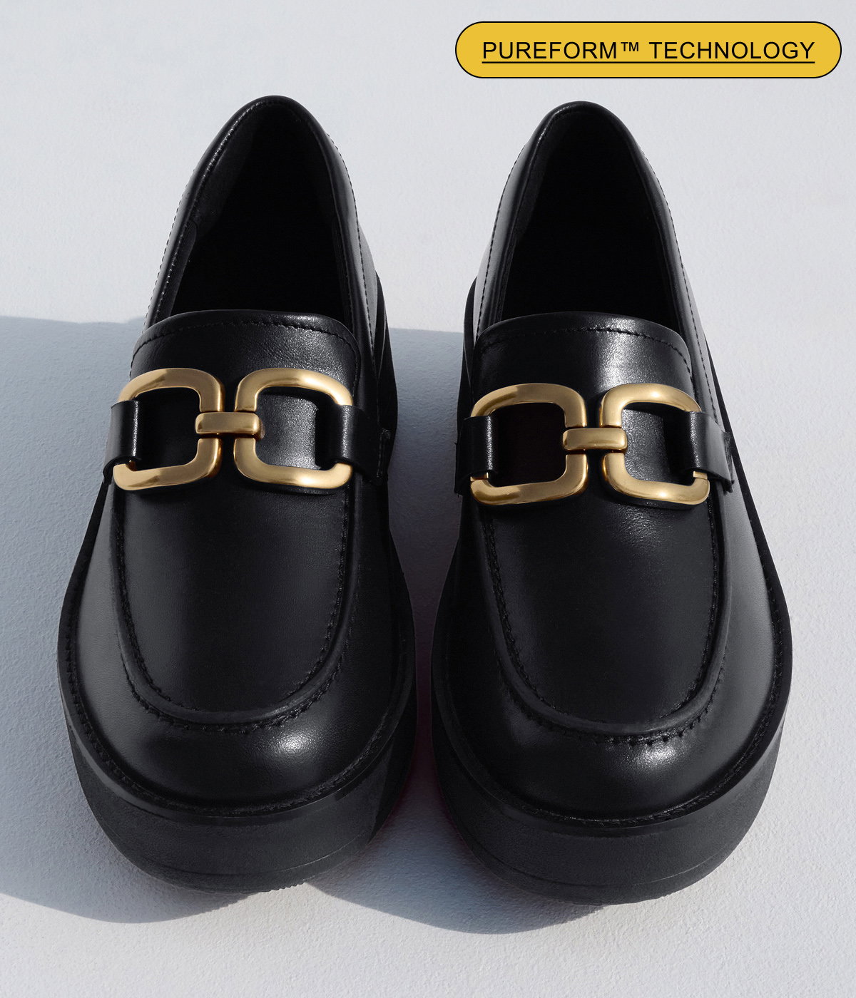 GEN-FF Roam Buckle Leather Loafers Black