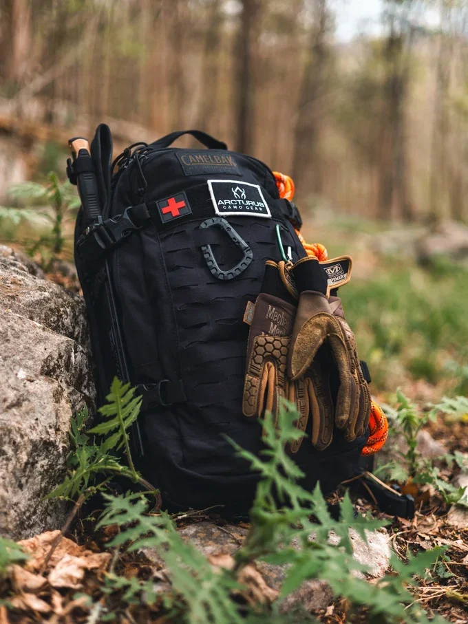 Packed BattlBox evacuation bag