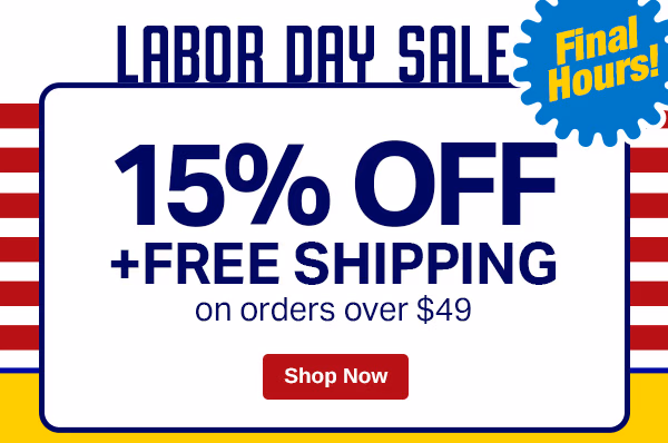 Shop with 15% OFF and Free Shipping