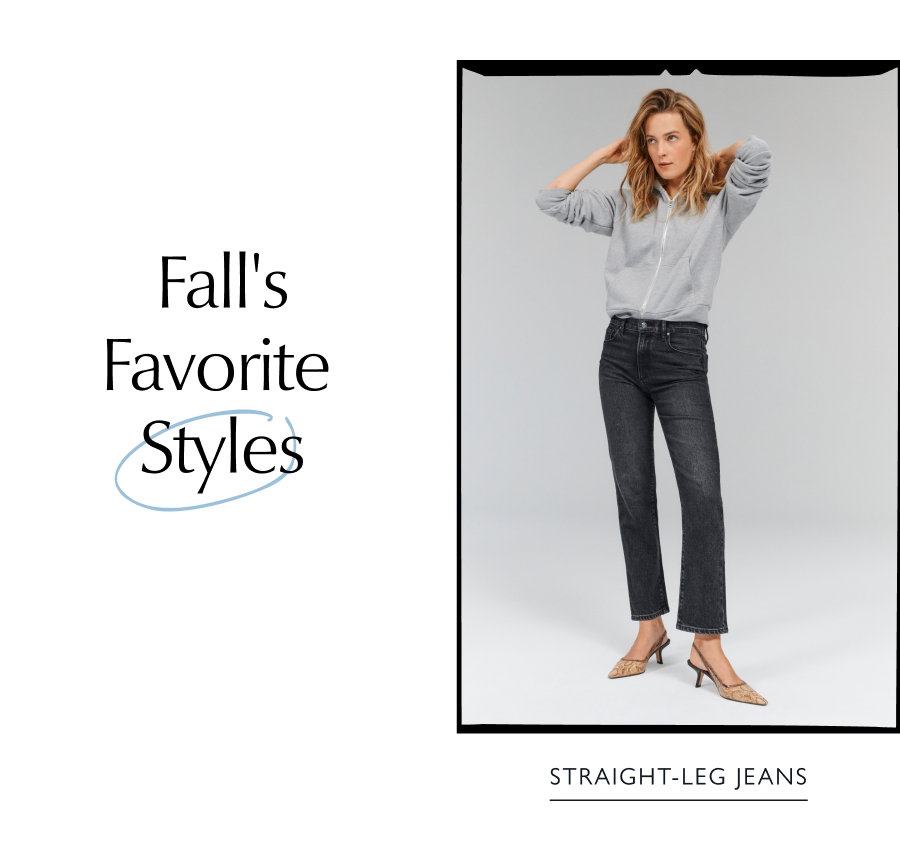 Fall's Favorite Styles. Image of model in stylish new jeans at EVEREVE.