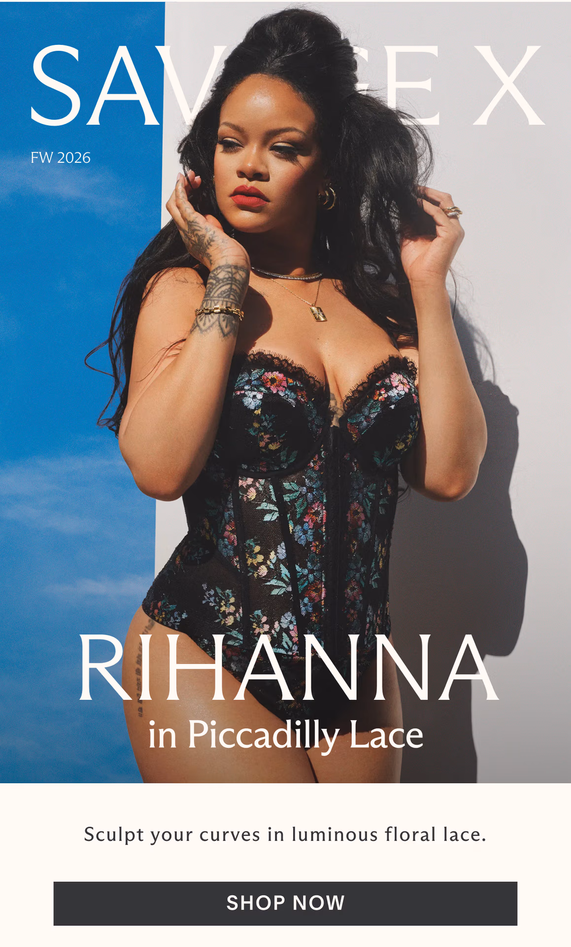 Rihanna in Piccadilly Lace