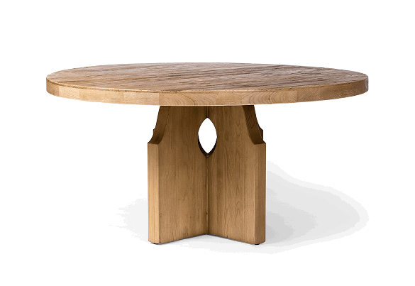Allandale Brown Round Wooden Dining Table