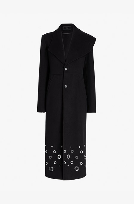 Alix Coat in Compact Melton Wool in black
