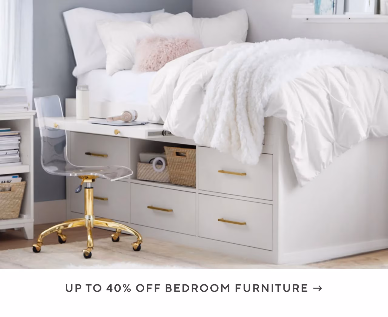 Up to 40% off bedroom furniture