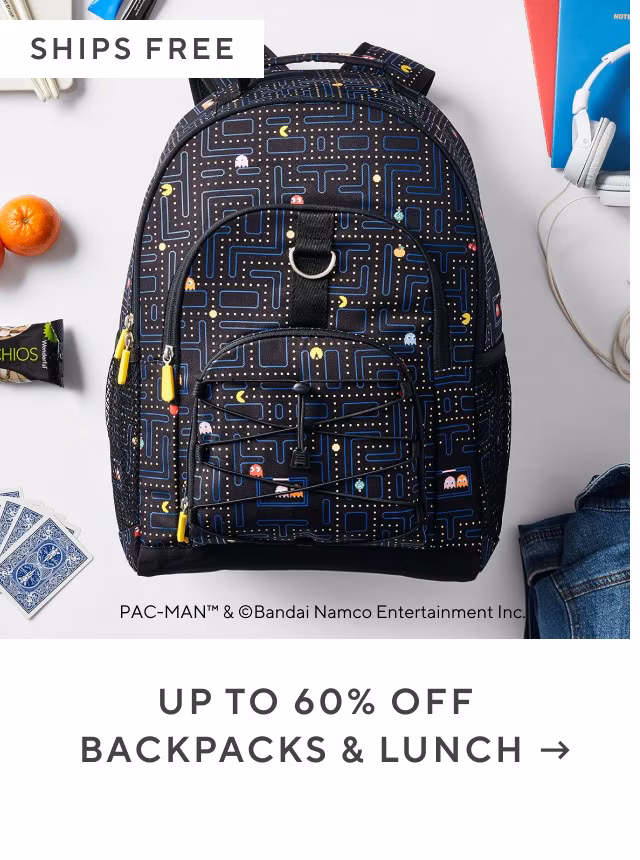 Up to 60% off backpacks and lunch
