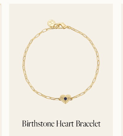 Birthstone Heart Bracelet