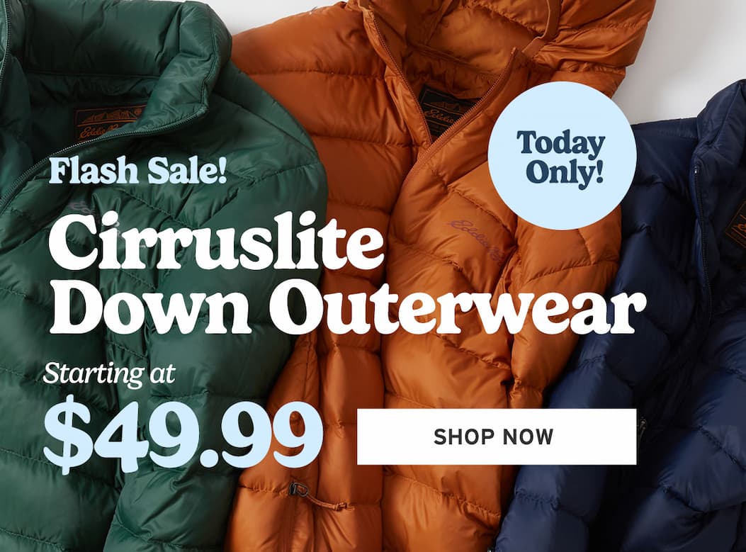 Today only! Cirruslite Down Outerwear from $49.99