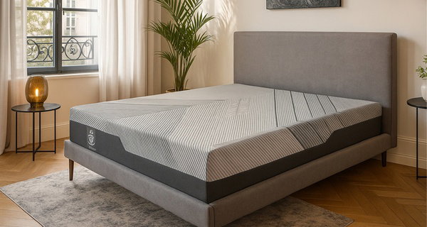 Matelas Sampur hybride mémoire de forme gel, tissu bambou et charbon
