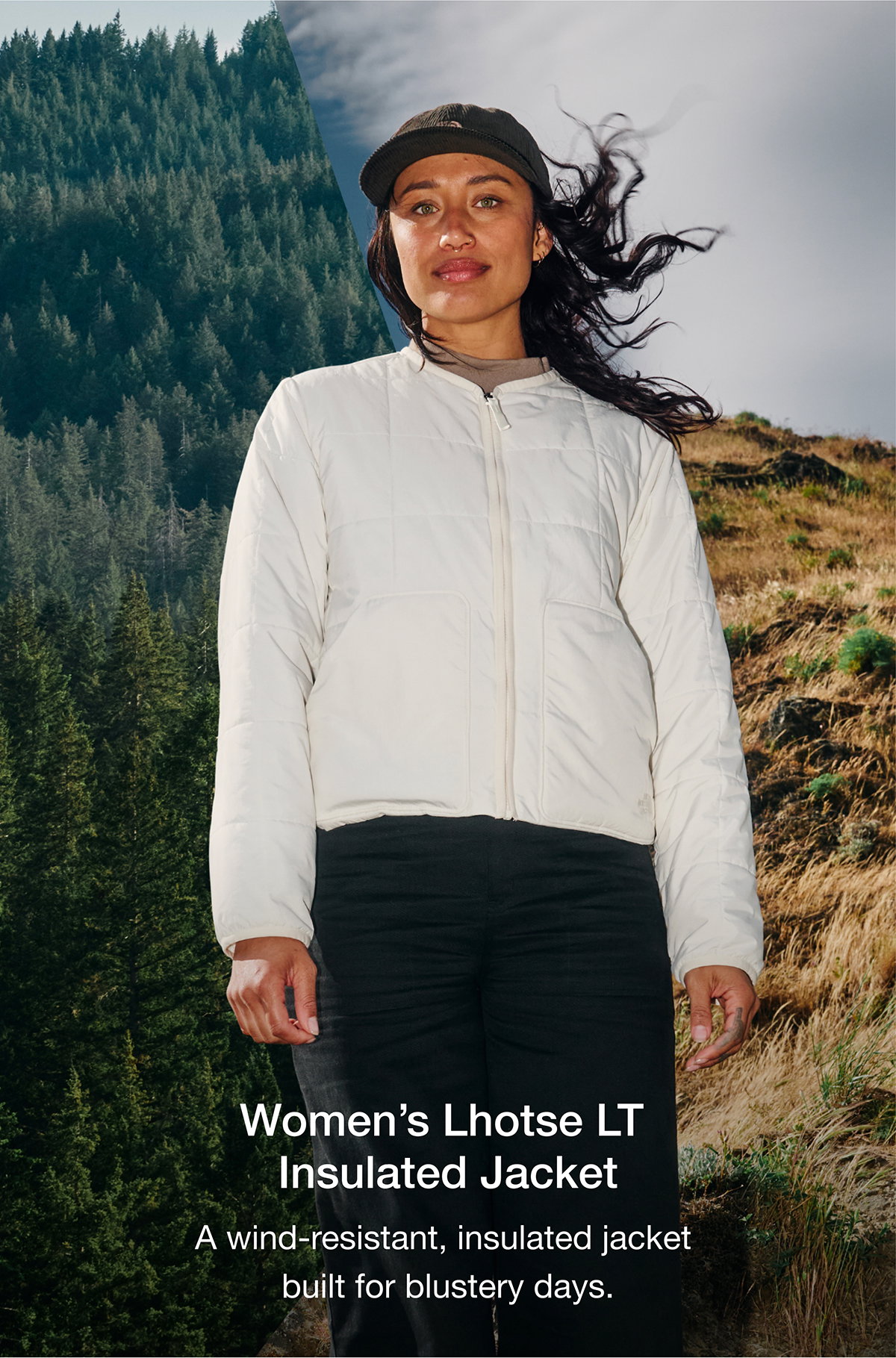 Women's Lhotse LT Insulated Jacket. A wind-resistant, insulated jacket built for blustery days.