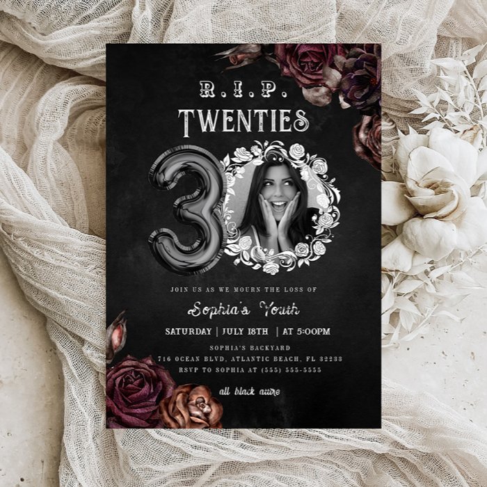 A fall birthday invitation